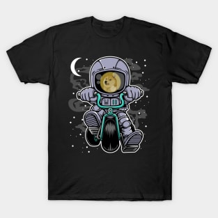 Astronaut Dogecoin DOGE Coin To The Moon Crypto Token Cryptocurrency Wallet Birthday Gift For Men Women Kids T-Shirt